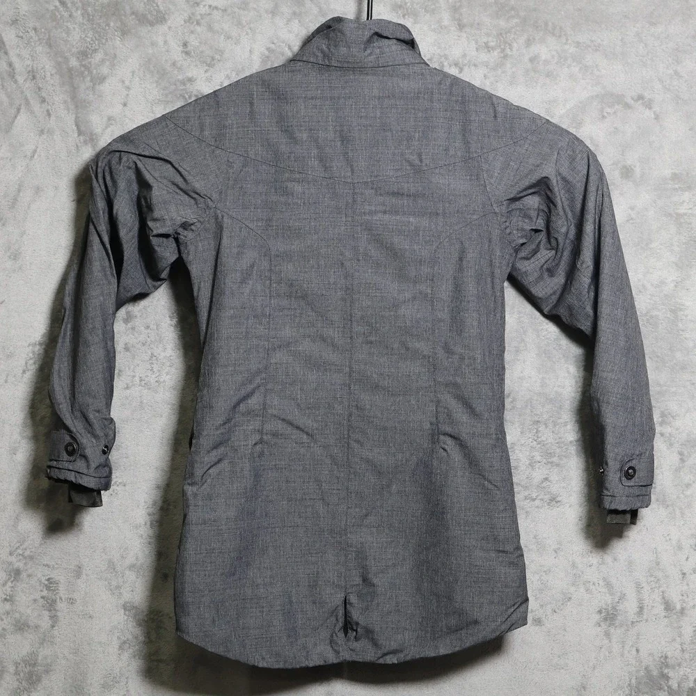 Helly Hansen Jacket Womens Small Gray Parka Insulated Lined Pockets Winter Snow
